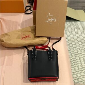 Brand New Christian Louboutin Leather Bucket Bag w/ Box, Dust Bag & Tags